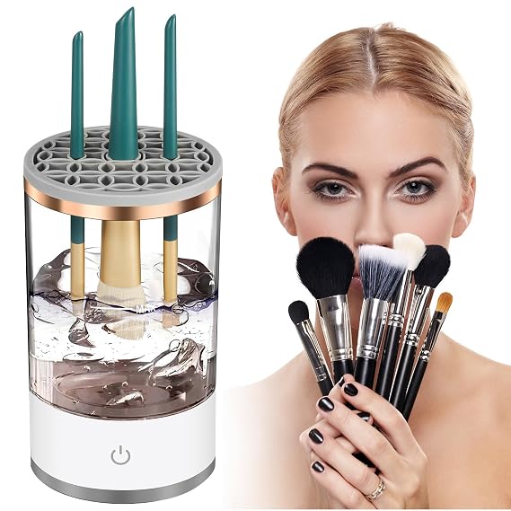 Electric Makeup Brush Cleaner, Makeup Brush Cleaner Machine, Automatic Spinning Makeup Brush Cleaner Fit, Electric Cosmetic Automatic Spinner for All Size Makeup Brush, Beauty Tools (1PC)