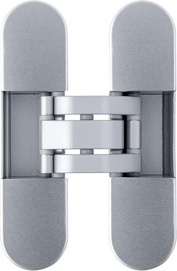 OTLAV INVISACTA IN300-3D Satinized Silver Adjustable Concealed Hinge and Caps.