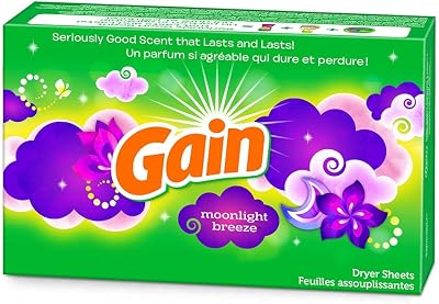 Gain Dryer Sheets - Moonlight Breeze - 60 Count Dryer Sheets Per Box - One 1 Box