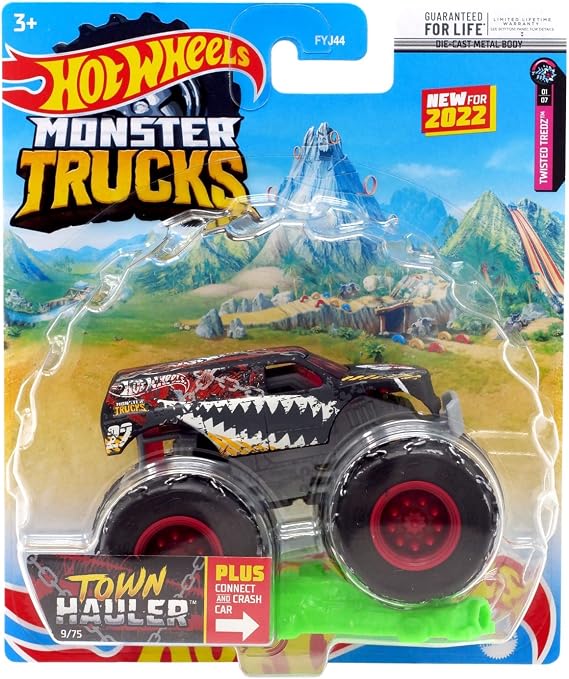 Hot Wheels Monster Trucks Town Hauler - Connect and Crash Car