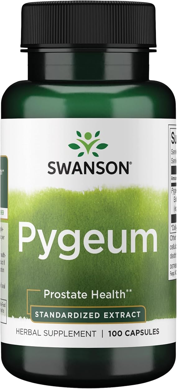 Swanson Pygeum Prostate Herbal Supplement, 100 Capsules