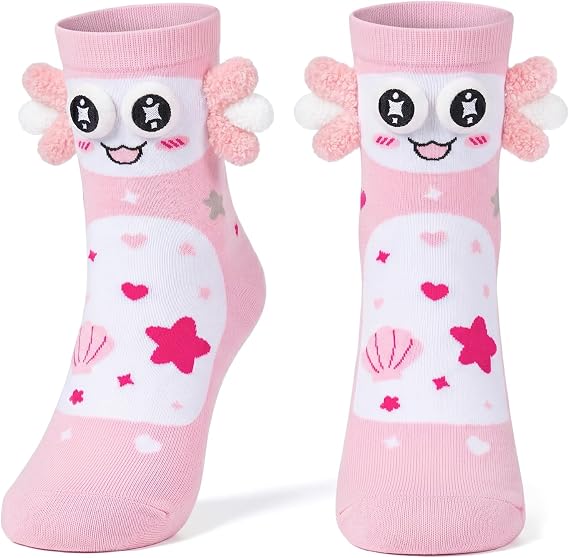 Funny Ocean Animal Socks with 3D Eye Design for Women Men