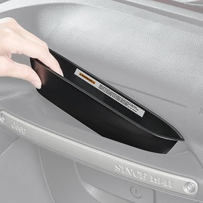 Quadratec Grab Bar Tray - Fits Jeep Wrangler JK JKU 2011-2018 - Dashboard Grab Handle Tray Storage - Slides in Grab Bar Above Glove Box - Jeep Wrangler Interior Accessories Organizer