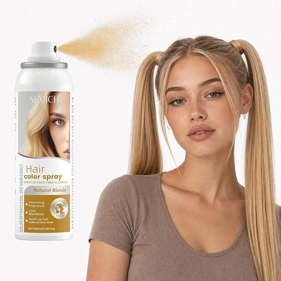 SEVICH Temporary Hair Color Spray Orange Gold,Quick & Easy Washable Hair Dye,Water-Soluble,No Damage Formula & Quick Drying,Natural Vibrant Color for Women & Men,100ml