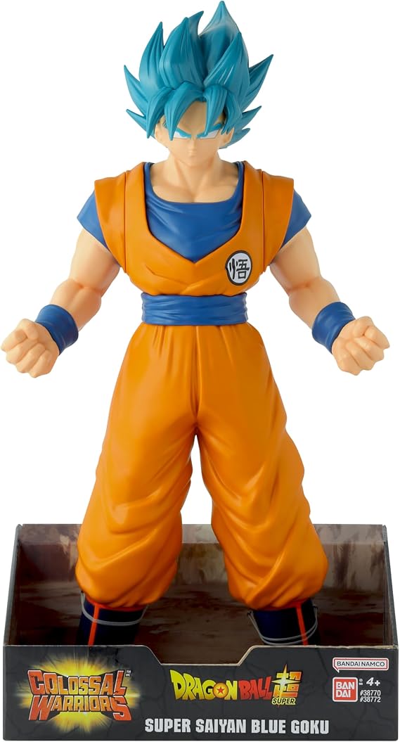 BANDAI Dragon Ball Colossal Warriors Super Saiyan Blue Goku Large Figure | Dragon Ball - 30cm Super Saiyan Blue Goku Figure - Articulated Figure -