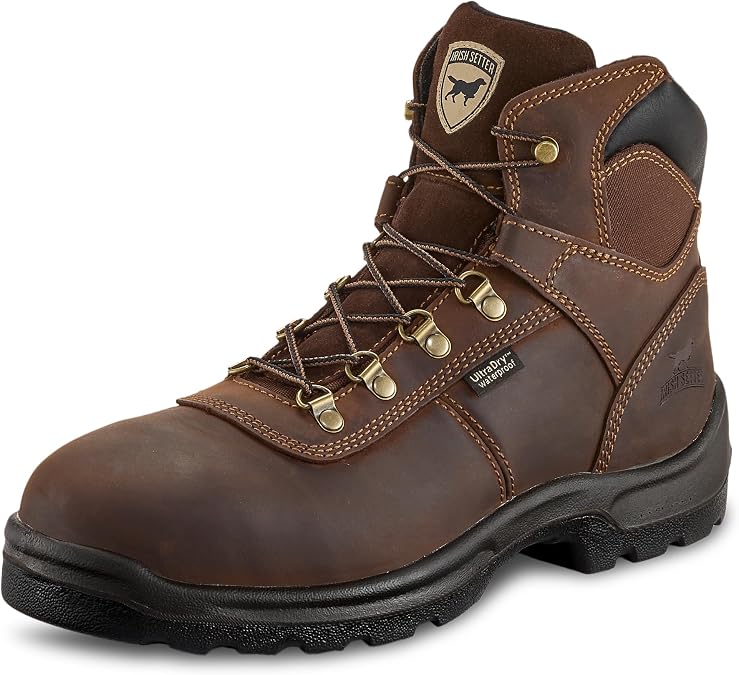 Irish Setter Men's Ely Waterproof 6" Work Boot,Brown,10 D US