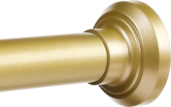 ENJOYBASICS 1" Gold Shower Curtain Rod, 30-76" Adjustable, Secure Tension