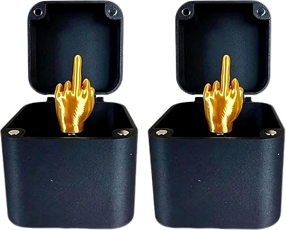 2 Pcs Middle Finger Gifts, Hilarious Spoof Hand Prop Surprise Pop Up Box, Adult Prank Gag Gift for Fun Gifting(2 Pcs)