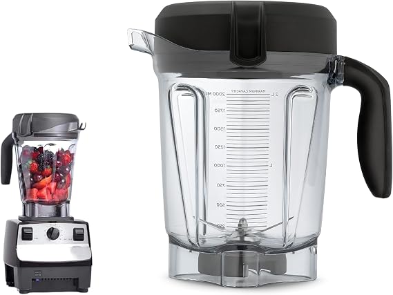 Replacement 64oz Low-Profile Blender Pitcher | Suitable for G-Series. Top vitamix blender pitcher with precise razor blades and heavy duty leakproof vitamix blender cup.