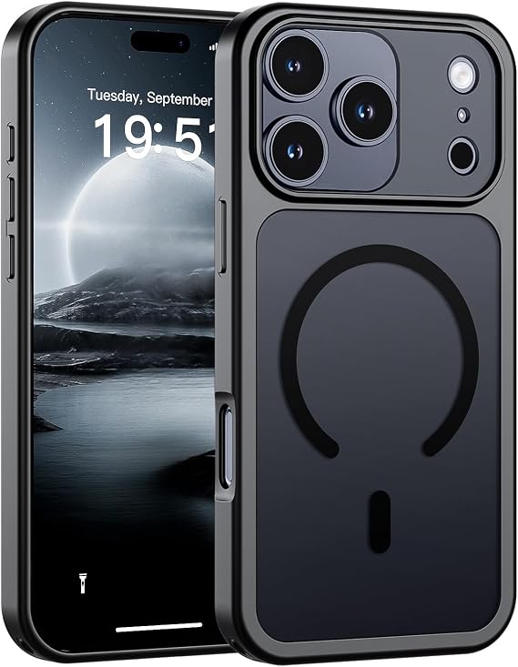 SUPFINE Magnetic for iPhone 18 Pro Case/iPhone 17 Pro Case Black