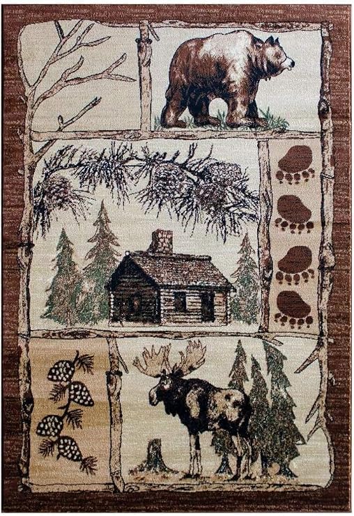 YHSF Cabin Style Area Rug 362-2ft x 3ft2in (Rectangular)