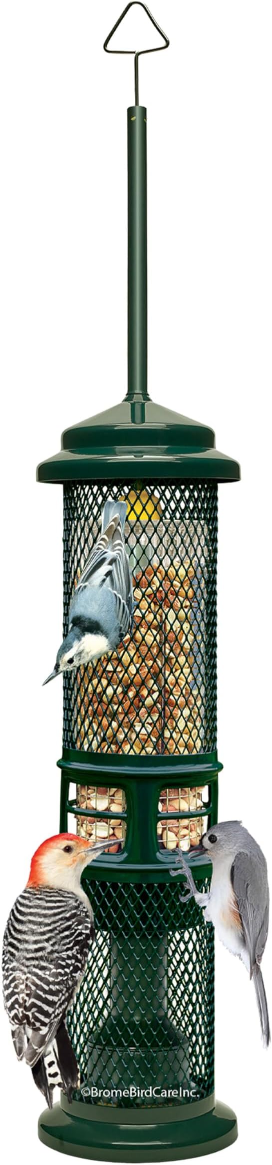 Squirrel Buster Nut Feeder Squirrel-Proof Bird Feeder for Nuts and Fruit, Two Meshes