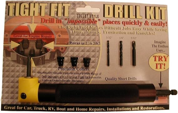 Right Angle Drill Attachment Gift Tool Kit Tight Fit Collet Drill Kit 90 Degree Adapter Power Drill Attachment Accessory Desoutter Drill Collet Style 00106