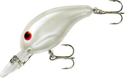 BANDIT LURES Series 200 Crankbait Bass Fishing Lures, Fishing Accessories, Dives to 8-feet Deep, 2, 14 oz, Pearl Red Eyes, BDT209