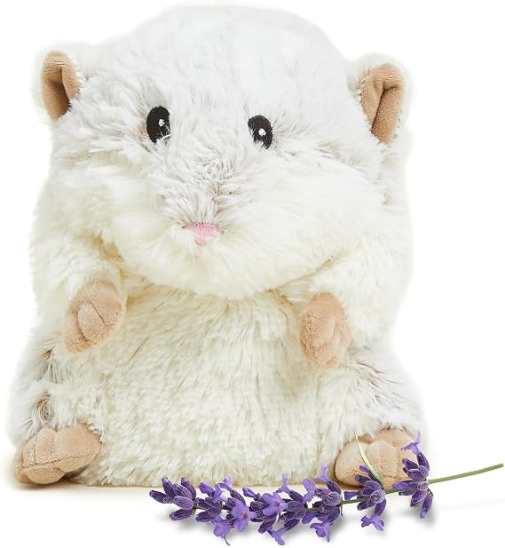 warmies Microwavable & Weighted Stuffed Animals, Hamster - Heated Stuffed Animal Plushie for Warmth & Comfort - Cute Soft Plush Toys for Adults & Children (Boys, Girls, Babies & Toddlers)
