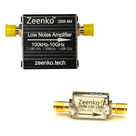 AURSINC ZK09-BM LNA Amplifier, Ultra-Broadband Low Noise, 100k-10GHz with ZK06-UM Low Noise Amplifier 10M6GHz