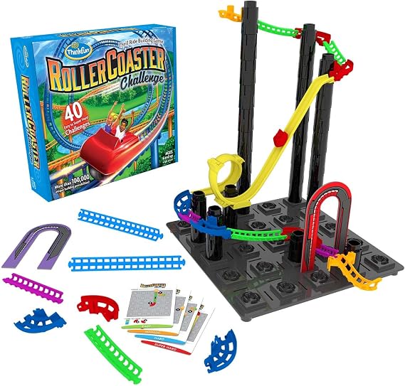 ThinkFun Roller Coaster Challenge STEM Toy and Building Game for Boys and Girls Age 6 and Up TOTY Game of the Year Finalist