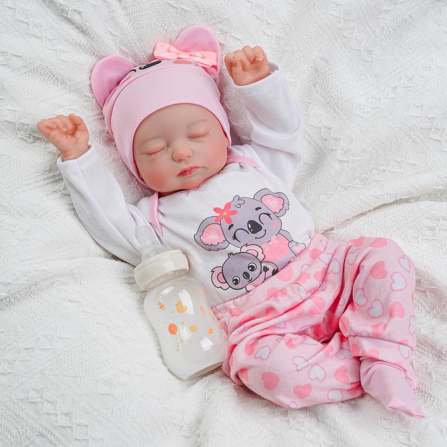 BABESIDE Lifelike Reborn Baby Dolls Beta - 17-Inch Sleeping Realistic-Newborn Baby Dolls Girl, Soft Body Real Life Baby Dolls That Look Real with Toy Accessories for Kids Ages 3