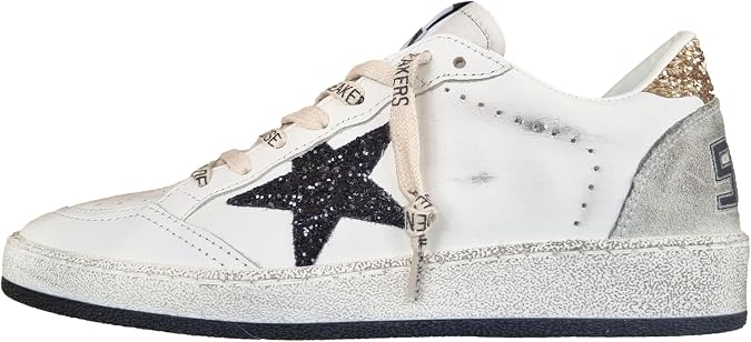 Golden Goose Ballstar Glitter Star Women's Trainers 10750 White, Gold and Black