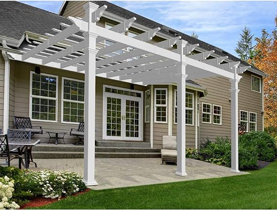 vita Valencia 12' x 16' Attached Vinyl Pergola