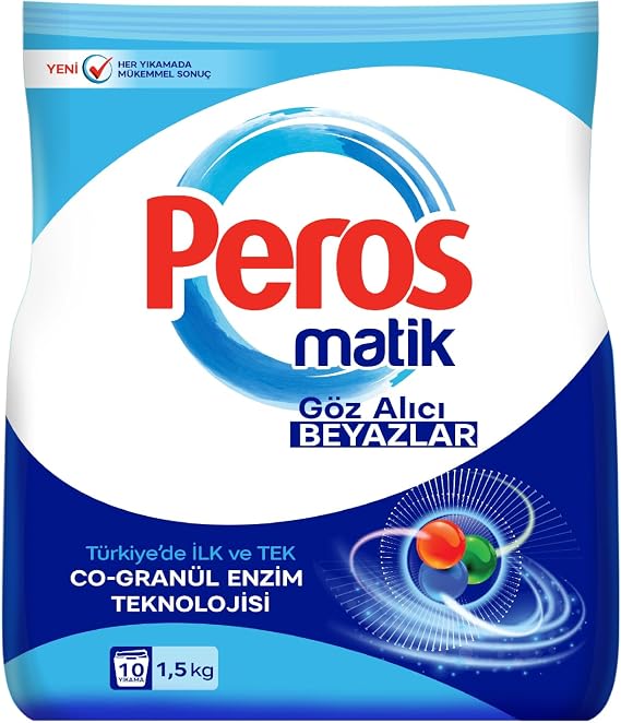 Peros Toz Çamaşır Deterjanı Göz Alıcı Beyazlar 1500 G