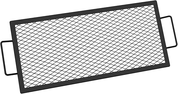 onlyfire Heavy-Duty Rectangular Fire Pit Grill Grate with X-Marks Design