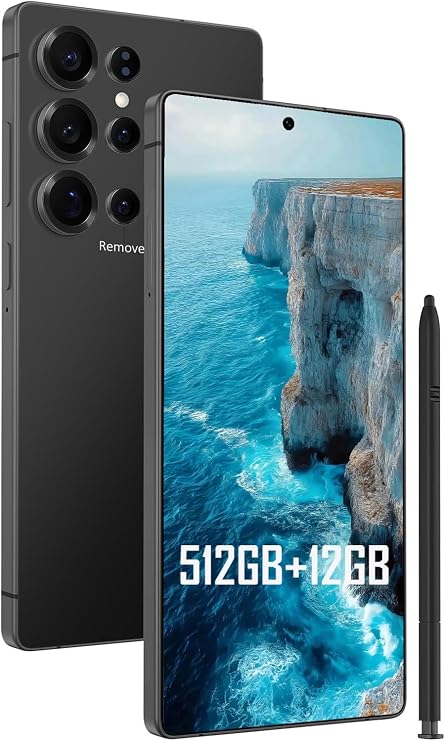 I25 Ultra 12GB + 512GB Unlocked Phone 6.9" FHD+ 5G 8000mAh Battery Black