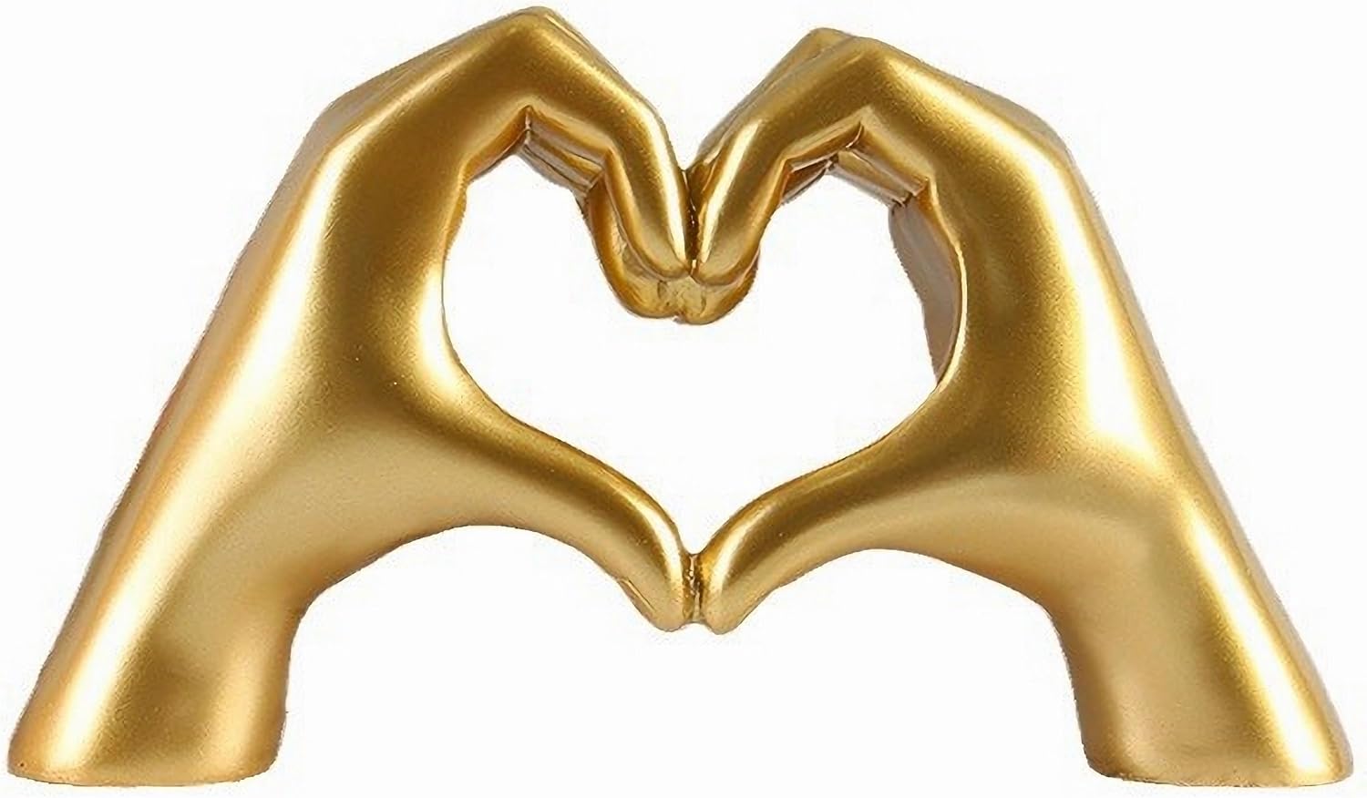 Small Heart Hands Sculpture Decor for Living Room Bedroom Bookshelf, Gold Love Finger Statue Shelf Decor, Unique Birthday Idea for Girls Sisters Girlfriend Mom Teacher