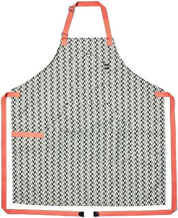 HexClad Eco Modern Chef Apron for Cooking and Grilling, Professional HexTwill Fabric Aprons with Pockets
