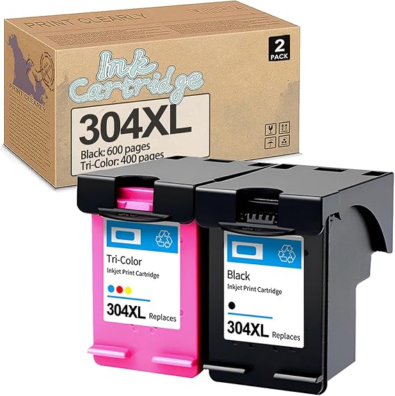 304XL Compatible Ink Cartridge Replacement for HP 304XL 304 Ink Cartridges Work for HP Envy 5030 5032 5020 5010 Deskjet 3760 2630 3750 2620 2622 3720 3762 3730 3733 Combo Pack