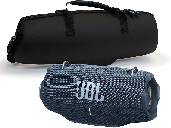 JBL Xtreme 4 Blue Portable Bluetooth Speaker w/divvi! Hardshell Case Bundle