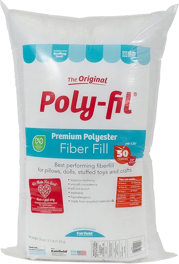 Poly-Fil Premium Polyester Fiber Fill by Fairfield, 50 oz bag