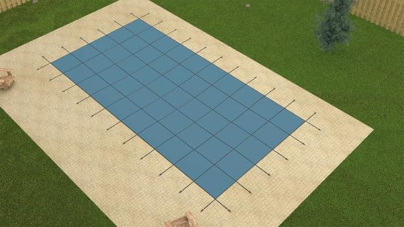 Yard Guard Rectangular Mesh Safety Cover 12' x 24' Blue