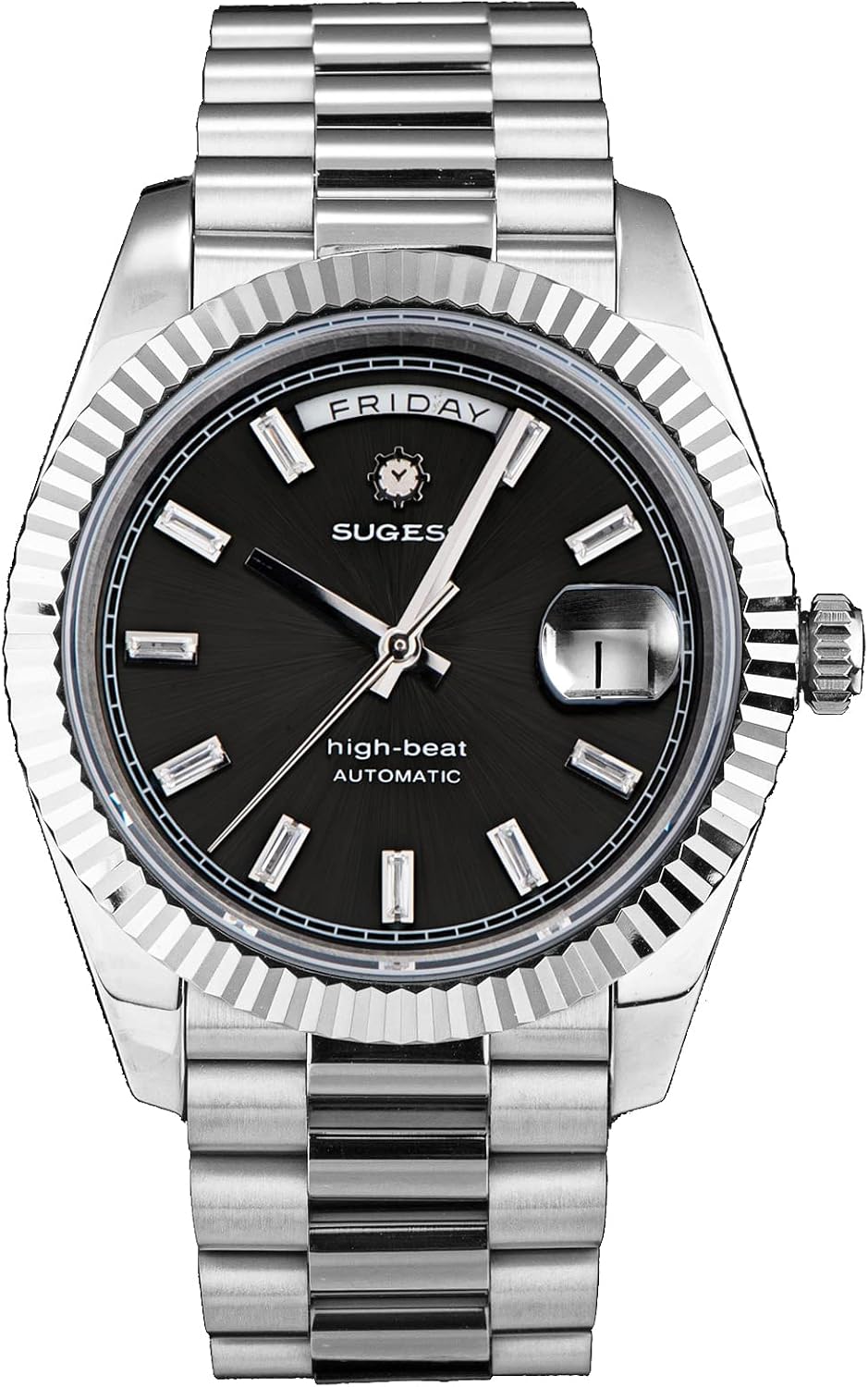 Sugess S433.03 DD Date & Day Business Seagull Automatic Mechanical Mens Watch