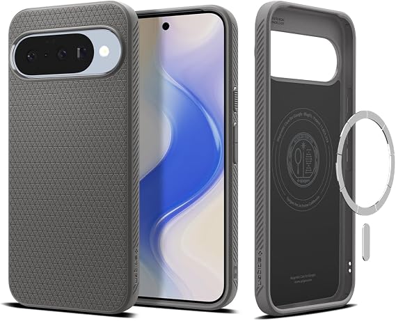 Spigen Liquid Air MagFit for Pixel 10/Pro Case, Marble Gray