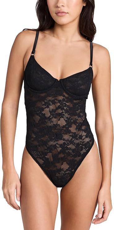 Women's Le Stretch Multifit Lace Thong Bodysuit