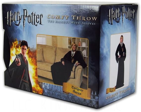 Warner Bros Harry Potter Comfy Throw Gryffindor House Robes Fleece Blanket with Sleeves