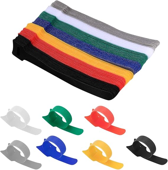 70 Pcs Reusable Cable Ties, Straps Cable Ties, Velcro Cable Tidy | Hook and Loop Straps Cable Ties Organizer Fastener for Home Office Accessories for Home and Office Cable Management