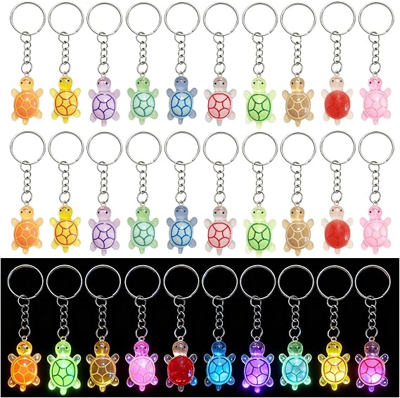 Mini Turtle Keychain Bulk Set, Beach Themed Decor, Handbag Charms, Backpack Accessories, and Ocean Themed Ideas Gifts