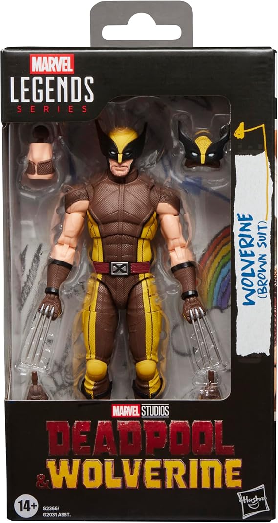 Marvel Legends Serisi Wolverine (Kahverengi Takım Elbise), Marvel Studios'un Deadpool & Wolverine Film Koleksiyonluk 15 cm Aksiyon Figürü Hediyesi