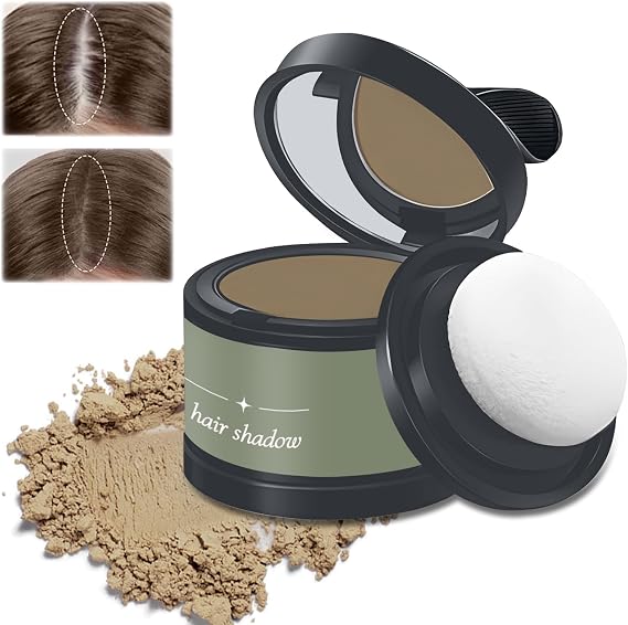Root Powder, Invisible Roots Powder, Scattered Hair for Thinning Hair, Hair Powder for Fine Hair, Natural, Concealing Roots, Hair Thickening for Women and Men (Dark Coffee)