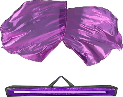 54x54 Worship Flags for Dance Church, 2 Pack Praise Dance Flag Set, Beginner-Friendly Praise Flags With Flexible Rods & Carrying Bag, Purple