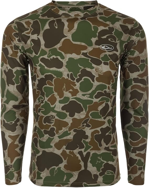 Drake Waterfowl Men's EST Camo Crew Neck Long Sleeve Shirt