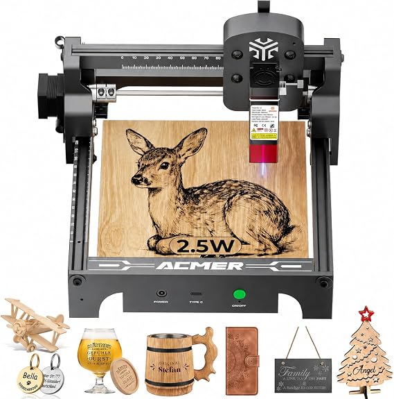 ACMER S1 Laser Engraver Machine, 2500mW Lazer Cutter for Wood and Acrylic