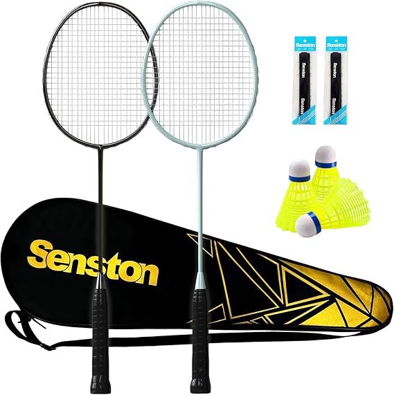 Senston Professional 90g Lightweight Badminton Set of 4 for Backyard Games