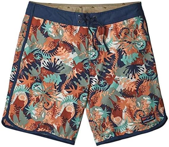 Patagonia Men's Scallop Hem Stretch Wavefarer Boardshorts - 40 inch Waist - 18 inch Leg - Celadon