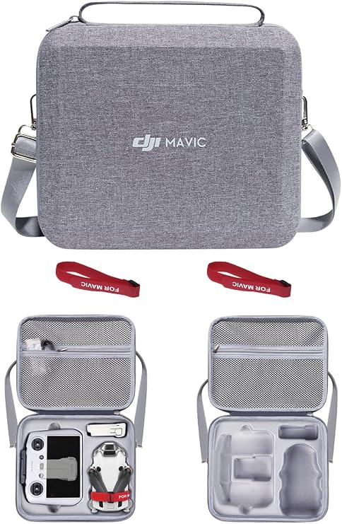 Mini 4K Case Storage Bag for DJI Mini 4K / 2 SE / 2 Drone and RC-N1C / RC-N1 Protective Case Accessories with 2 Extra Battery Slots Lightweight Shockproof Drop Proof Portable Carry Bag, Compatible