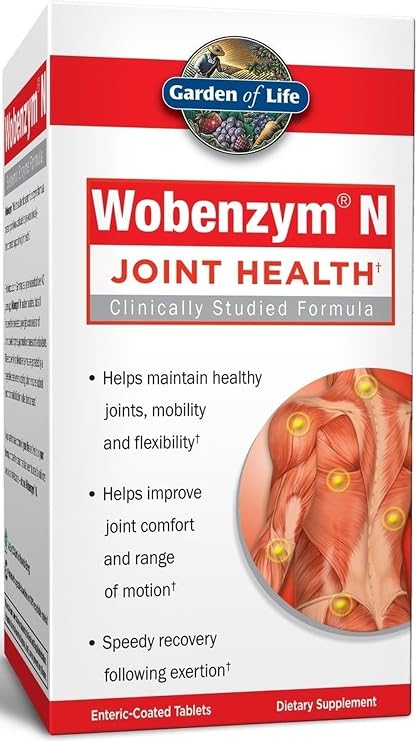 Garden Of Life Joint Support Supplement - Wobenzym N Systemic Enzymes, 200 Tablets