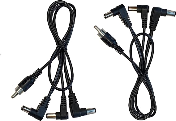 (2) Pack of 3 Way Split Effects Pedal DC Power Cables for CIOKS Power Supplies