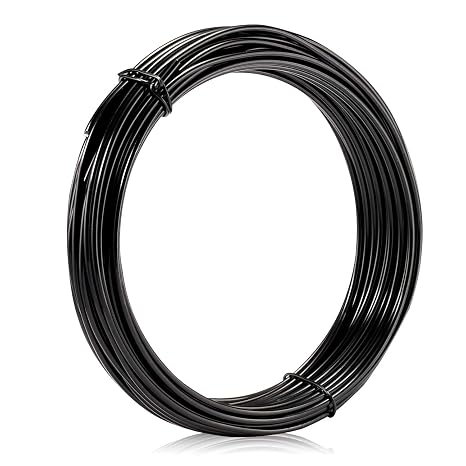Aluminum Wire Black (2 mm)32.8 feet(10 M) Anodized Metal,Bendable Craft Wire for Jewelry Making Armature Wire...